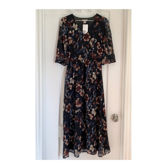 H&M Flowy Floral Midi Dress - Picture 4 of 4